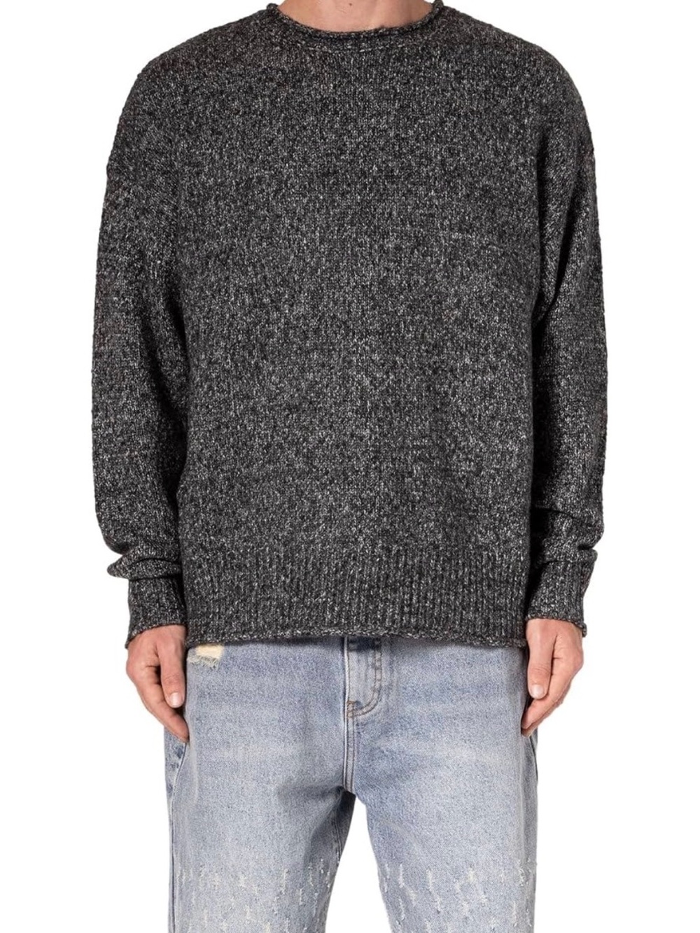 MNML Grain Sweater- Black/Gray